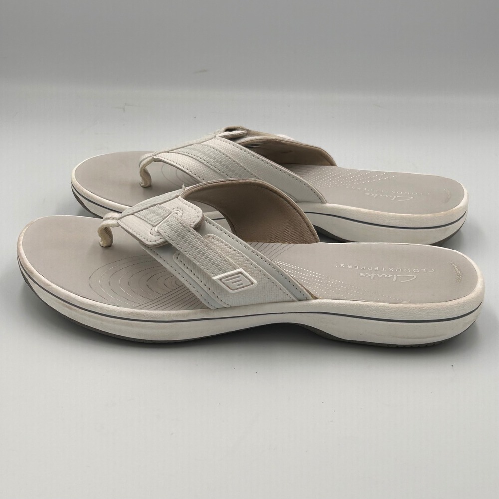 Clarks Cloudsteppers Thong Flip Flop Sandals Womens 7M Beach Athleisure - Picture 3 of 7